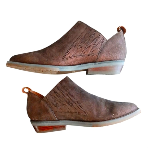 NEW Gentle Soles Metallic Brown Ankle Boots Womens Slip-on Brown Booties Sze 7 M - Picture 11 of 11
